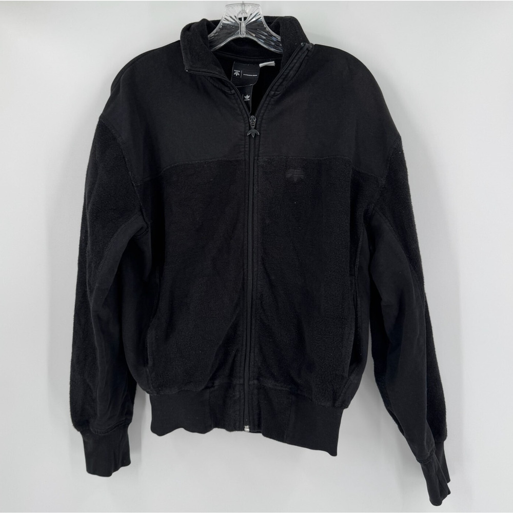 Adidas x Alexander Wang Black In Out Full Zip Fleece Jacket Sz 2XS